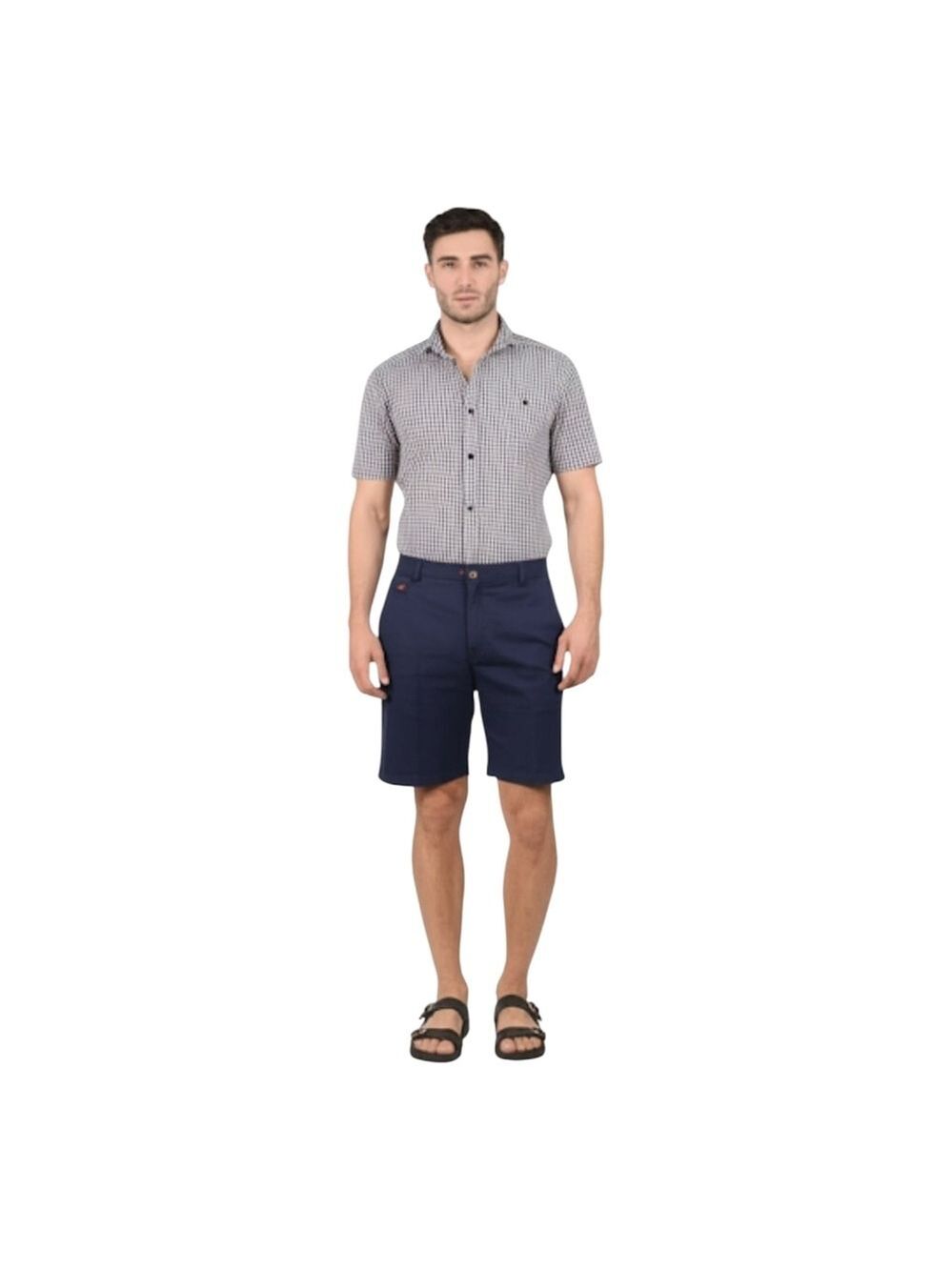 Robert Graham Navy Classic 10" Stretch Chino Shorts Size 36 EUC